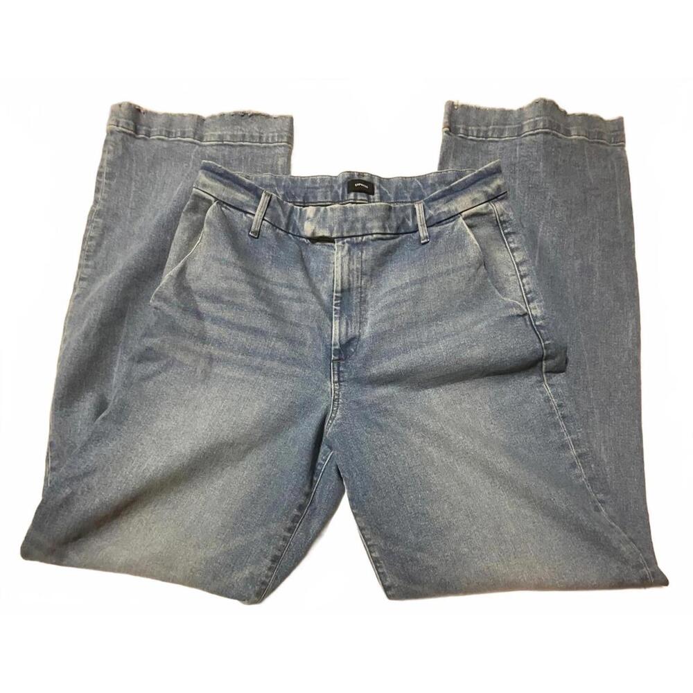 Express Light Blue High-rise Wide Leg Jeans